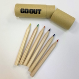 [ゴーアウトジャンボリー]「GO OUT」ロゴ入り紙筒色鉛筆6P