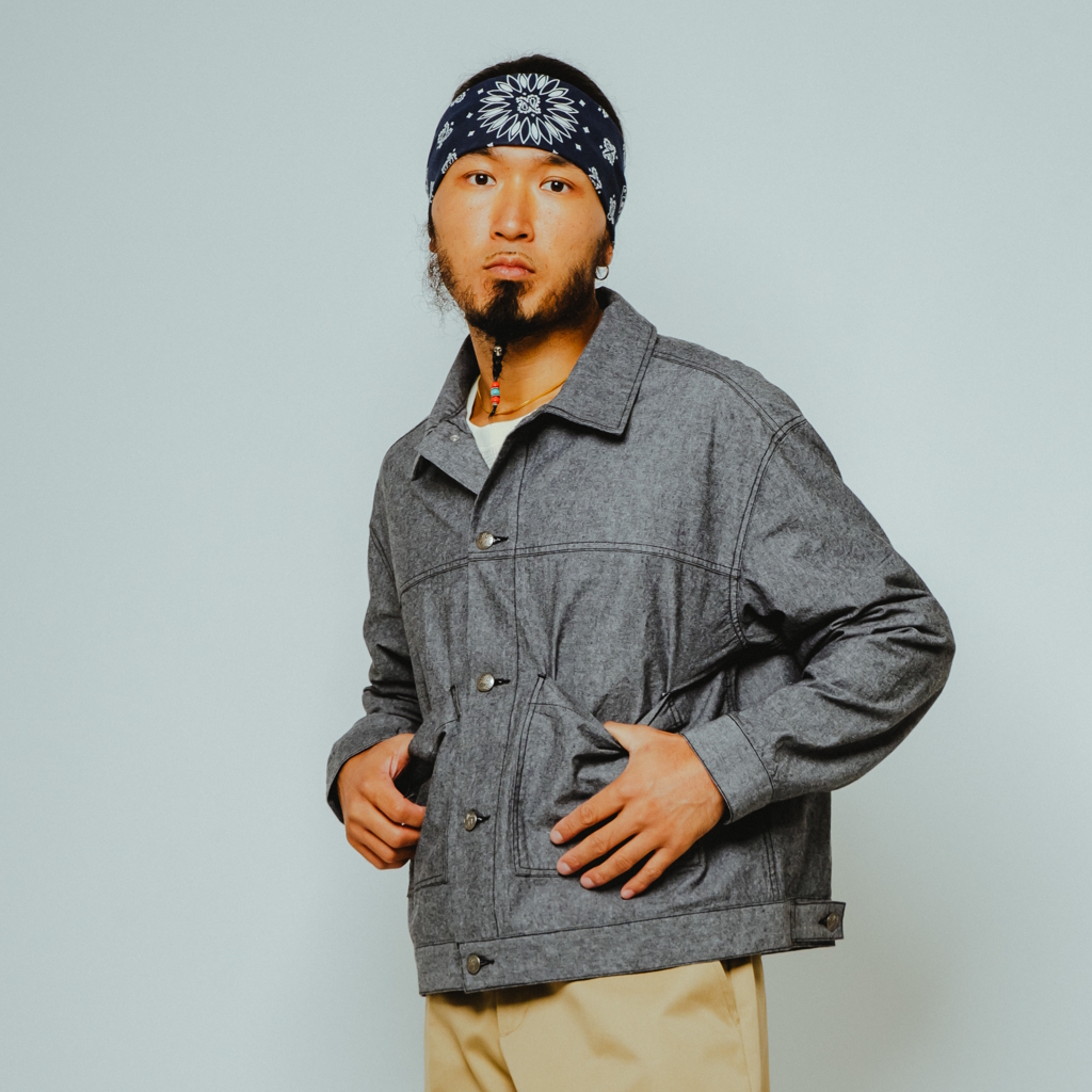 [ビッグマイク]シャンブレー ショートジャケット