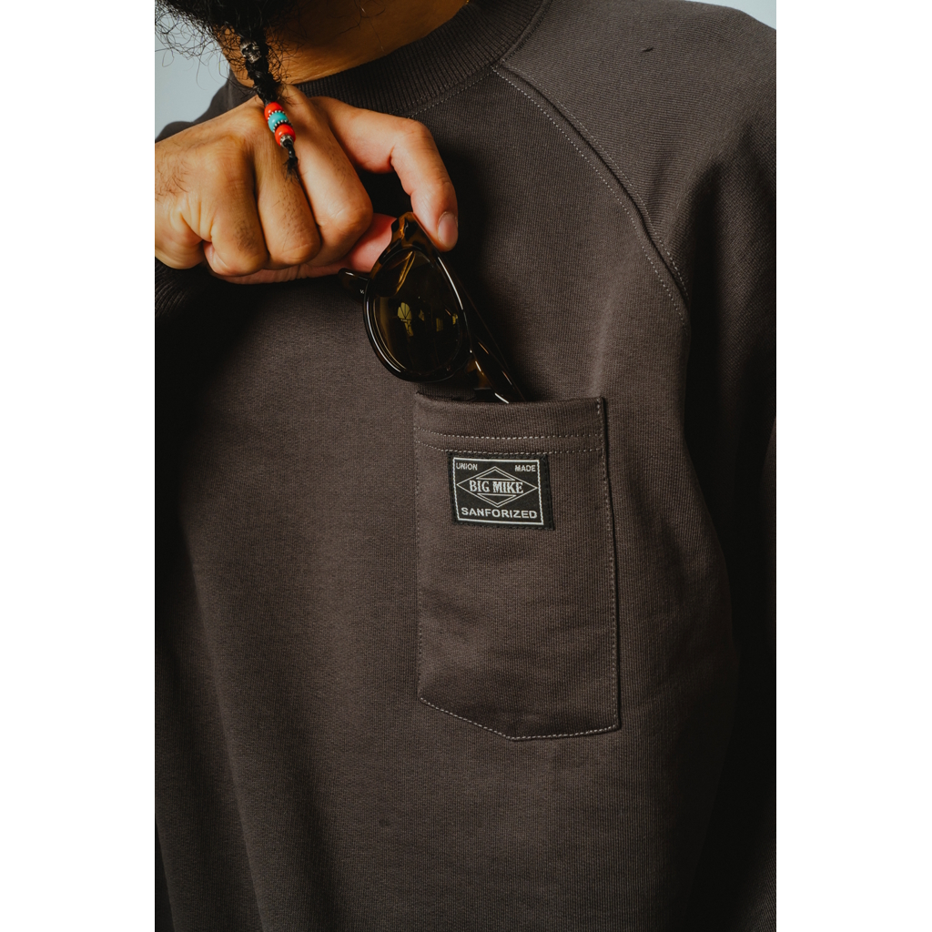 [ビッグマイク]サングラス 3ポケット クルースウェット（裏パイル）