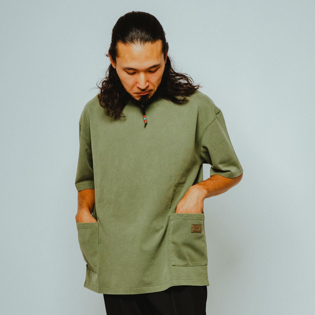 [ビッグマイク]ピグメント ＆ ソリッド Wポケット S/S Tシャツ
