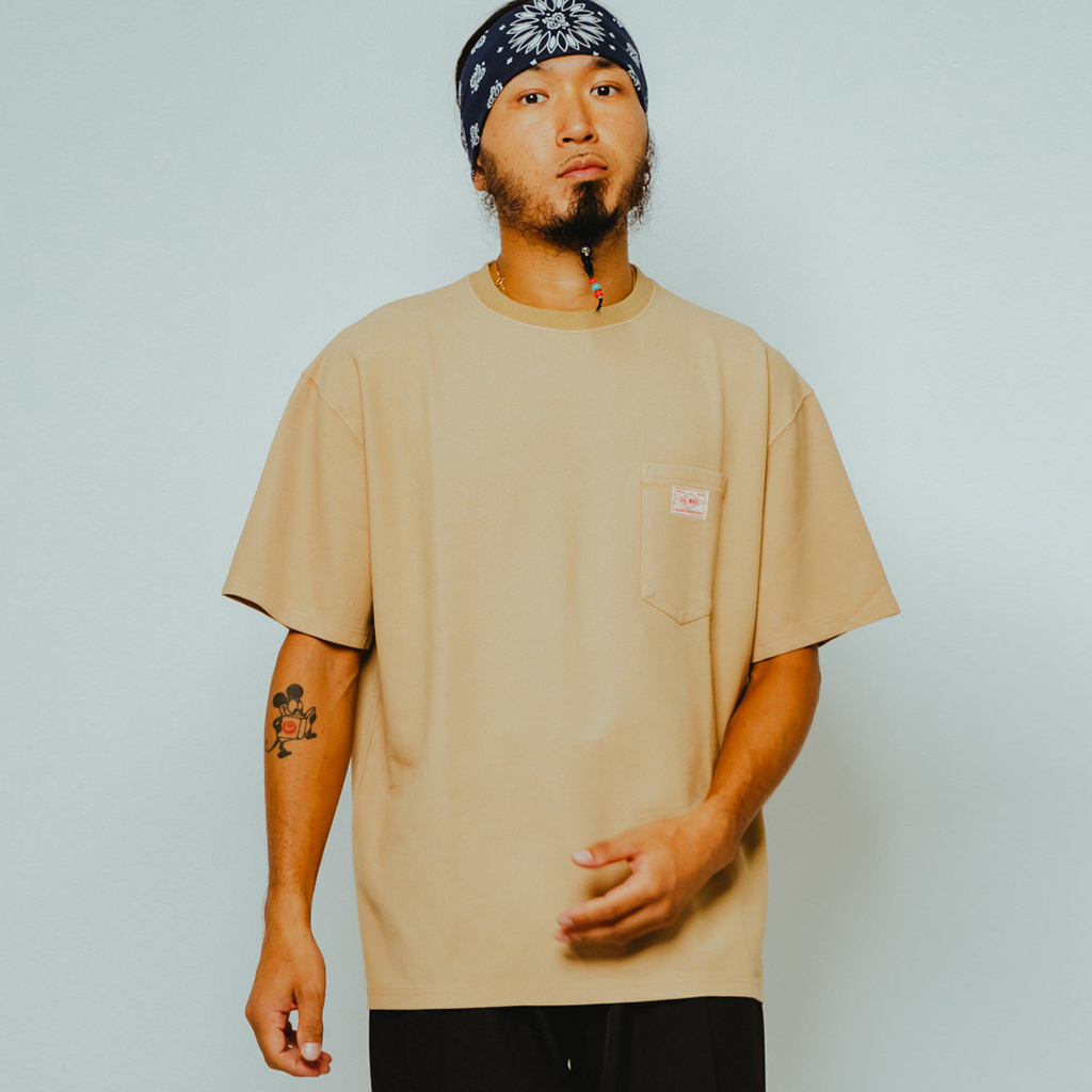 [ビッグマイク]ピグメント鹿の子 S/S Tシャツ