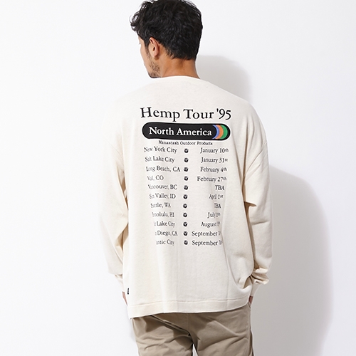 マナスタッシュ | HEMP TOUR L/S TEE | ロンT | GO OUT Online