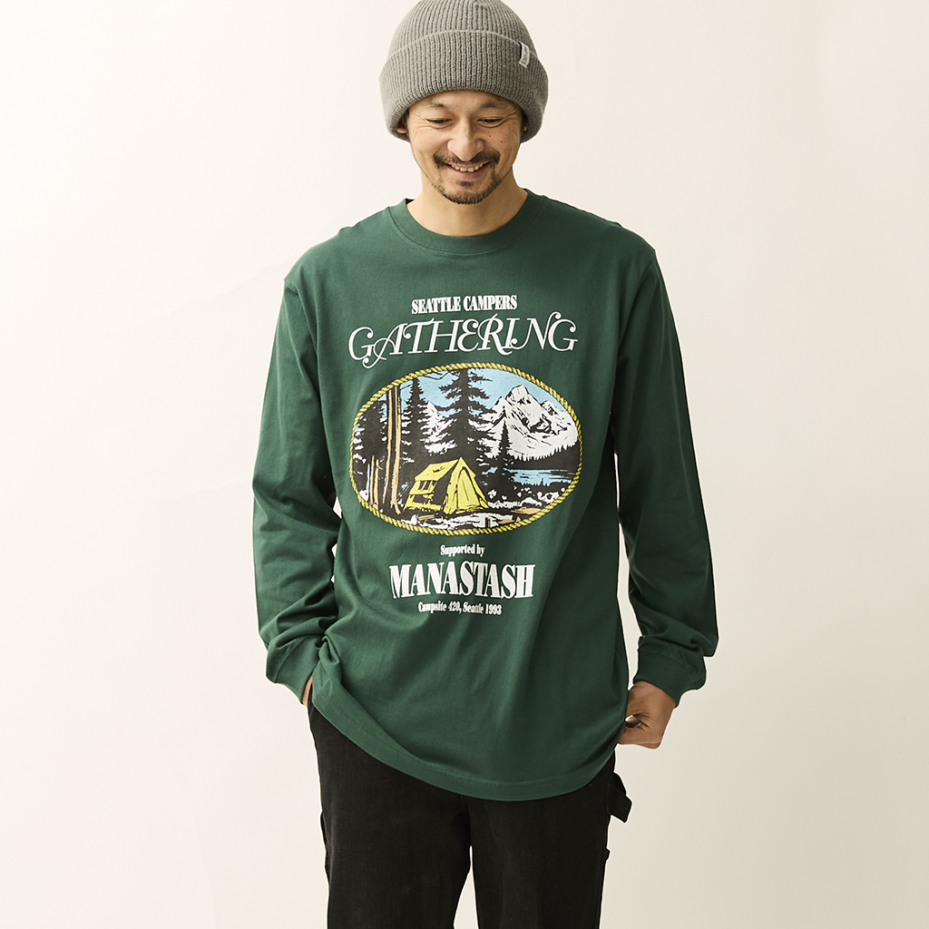 [マナスタッシュ]L/S TEE CAMPERS GATHERING