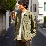 [アルファ インダストリーズ]L/S LOOSE UTILITY EMB. SHIRT