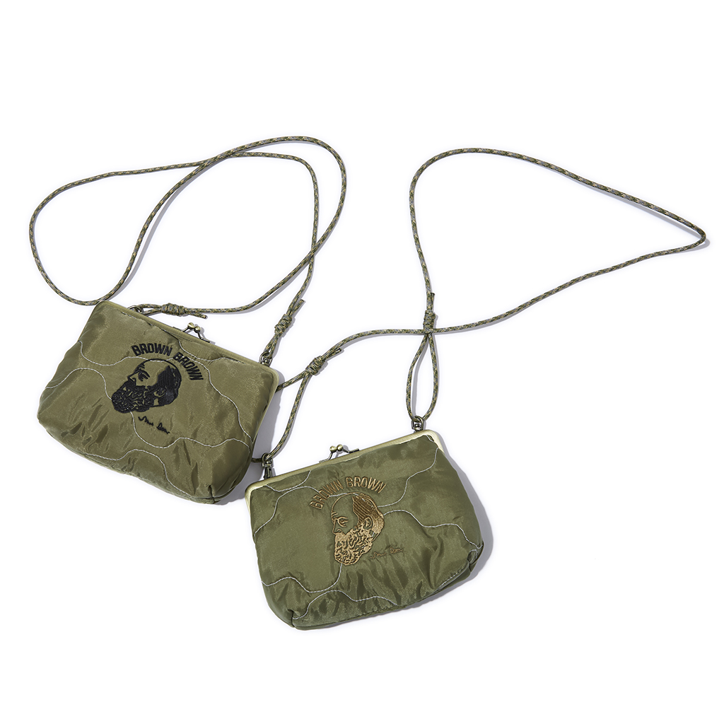 [ブラウンブラウン×ゴーアウト]リメイク Mr.Brownがま口ショルダーバック