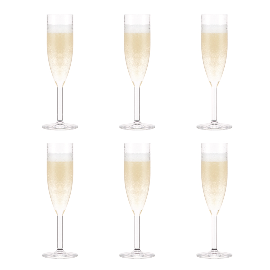 [ボダム]OKTETTシャンパンフルートグラス（プラスチック）6個セット 0.12L