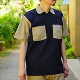 [ベン デイビス]2TONE COLOR HALF ZIP S/S SHIRTS