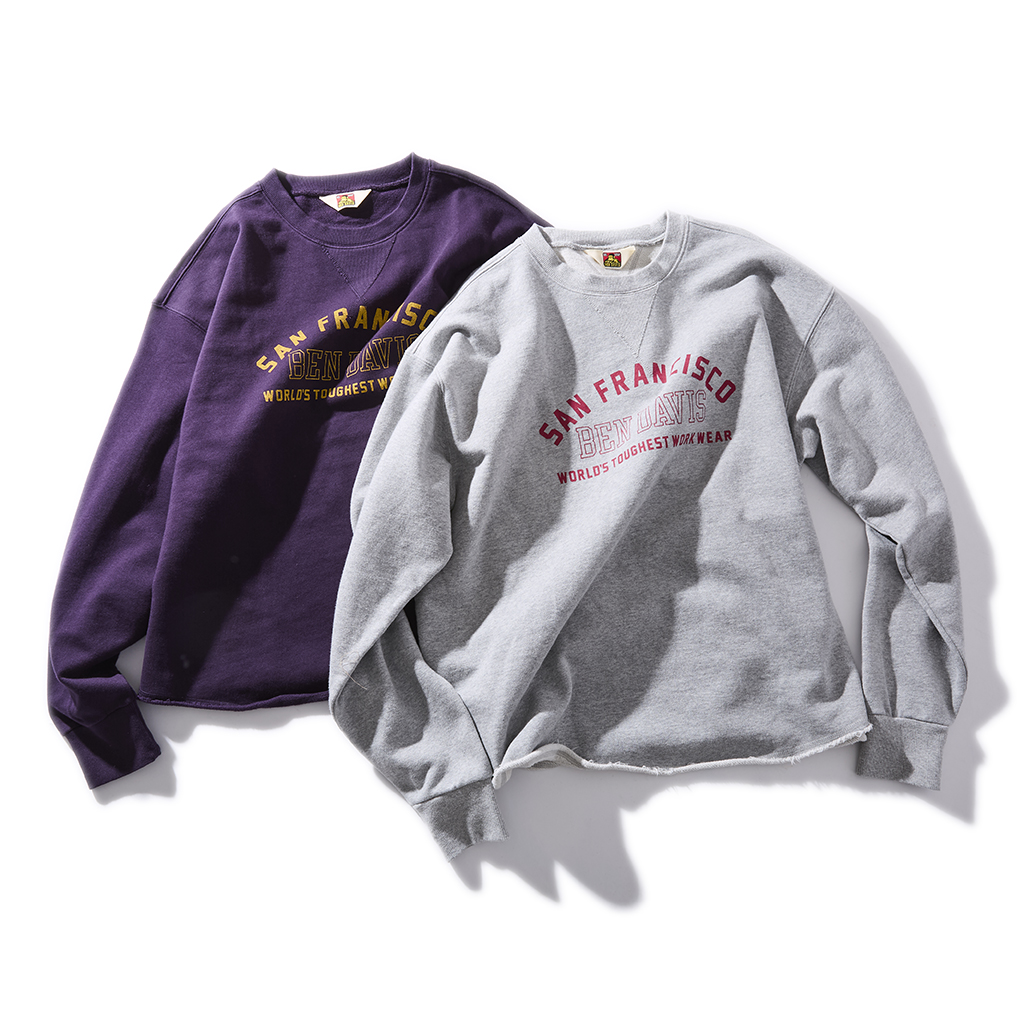[ベン デイビス]PRINT SWEAT CREW
