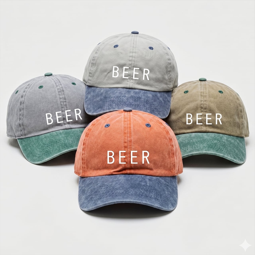 [ビール]BEER ロゴ刺繍CAP ツートン