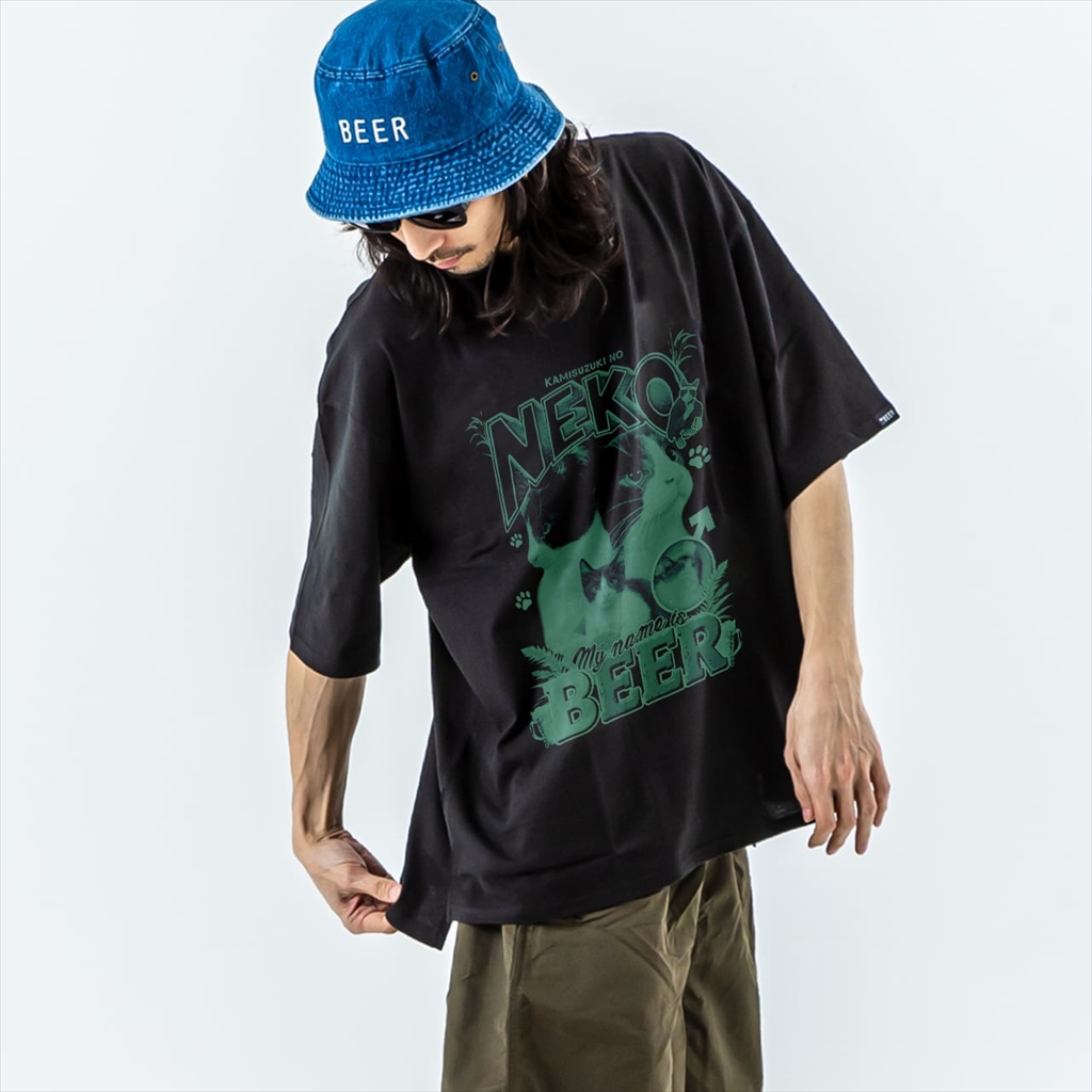 [ビール]BEER ネコTシャツ（3カラー）