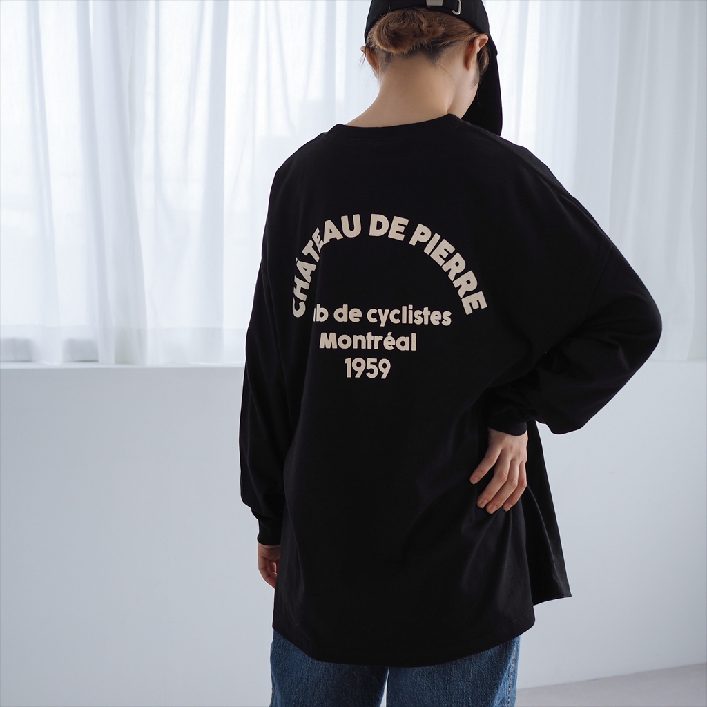 [ブルーホワイト]オーバーサイズロンT CBC