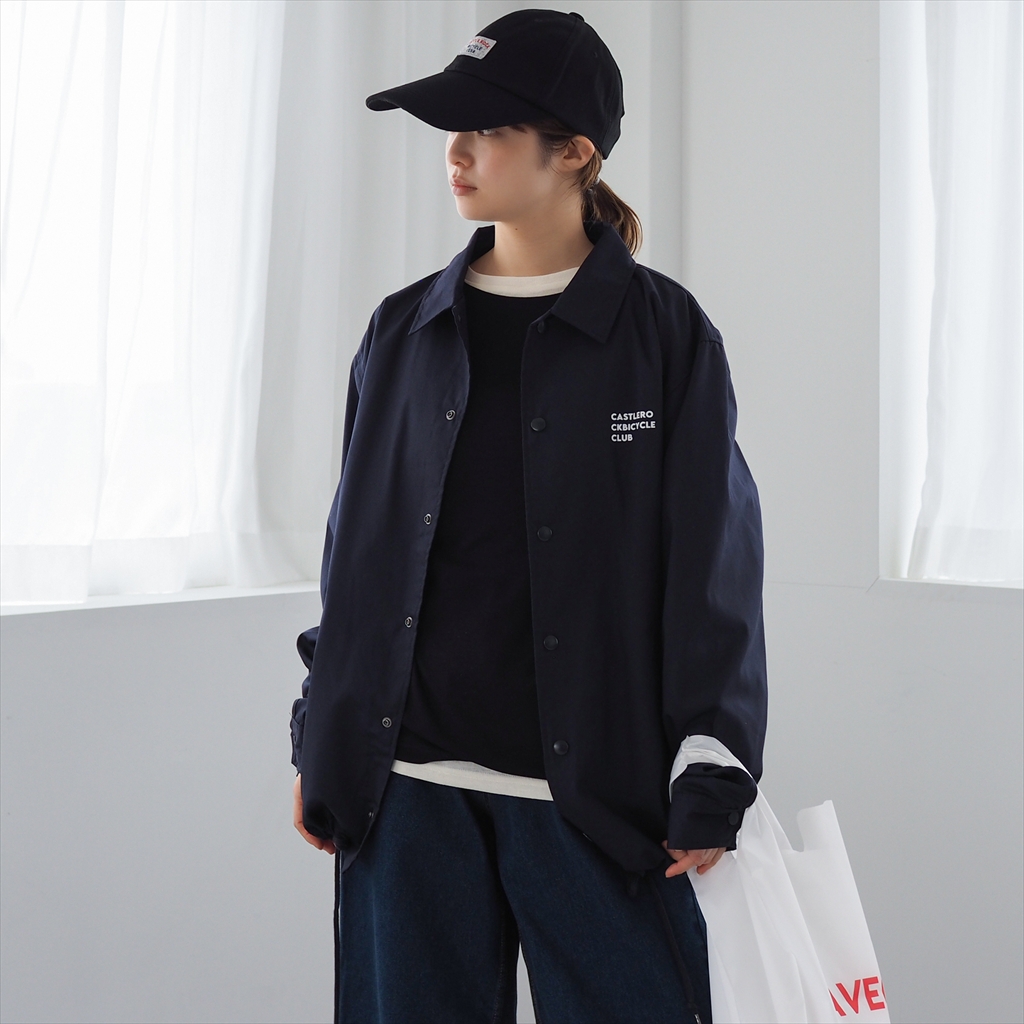 [ブルーホワイト]LOGO クラブコーチジャケット