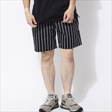 [クックマン]Chef short Pants Stripe Black