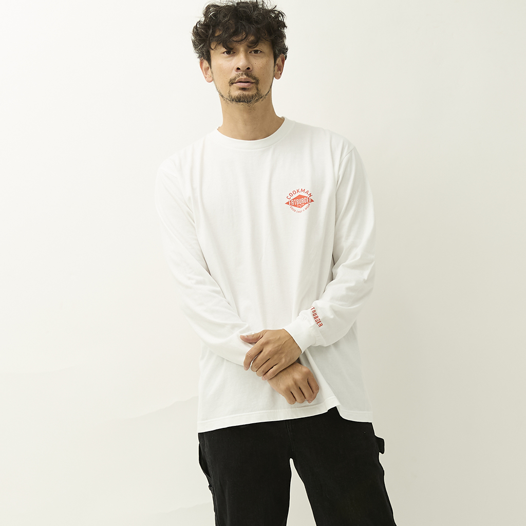 [クックマン]Washed Long Sleeve T-shirtsFAT Topping Menu