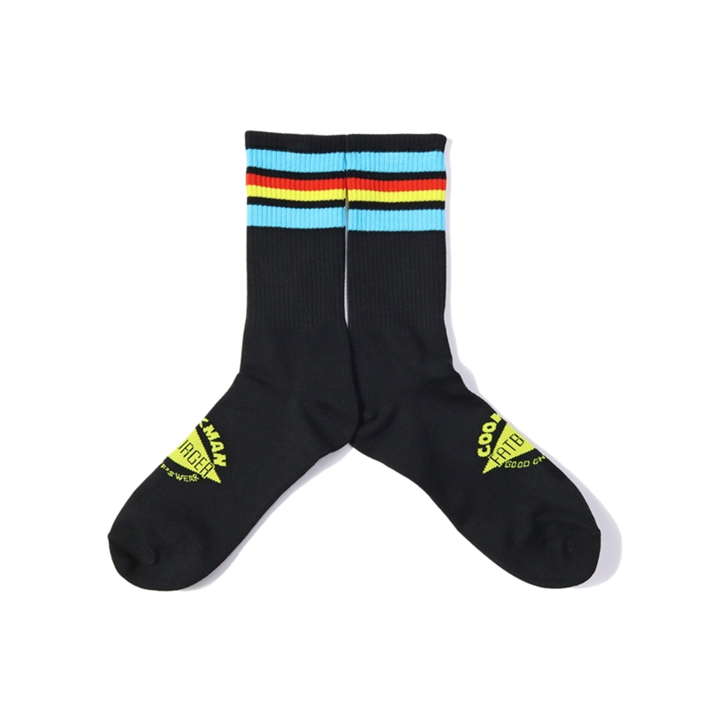 [クックマン]Rib Crew Socks FAT Logo