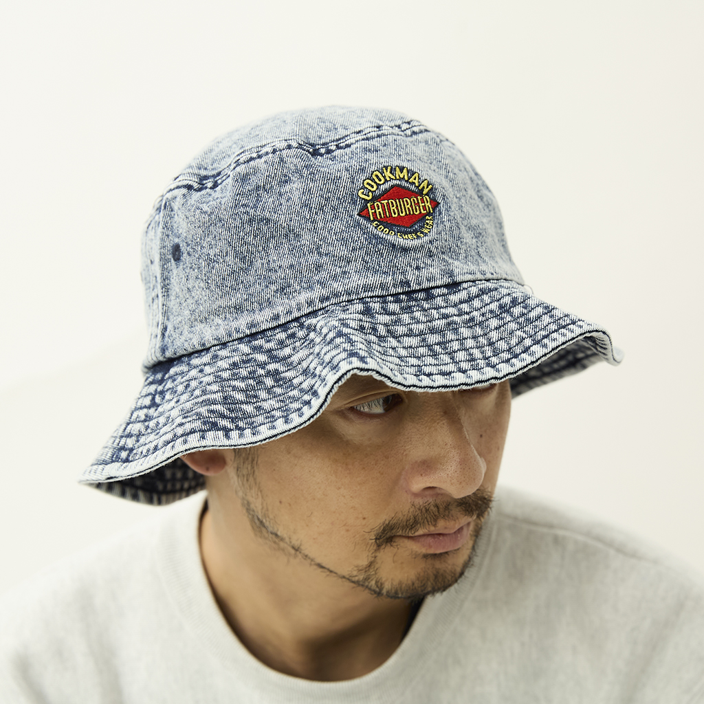 [クックマン]Bucket Hat Snow Washed Denim FAT