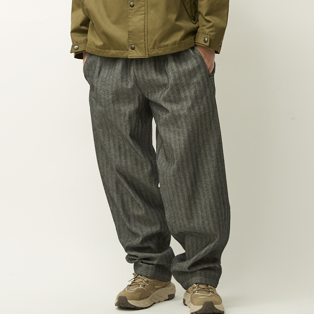 [クックマン]Chef Pants Semiwide Herringbone Denim