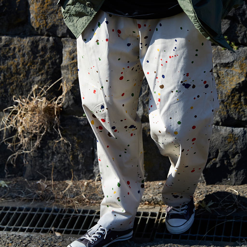 [クックマン]Chef Pants Semiwide Sauce Splash Beige