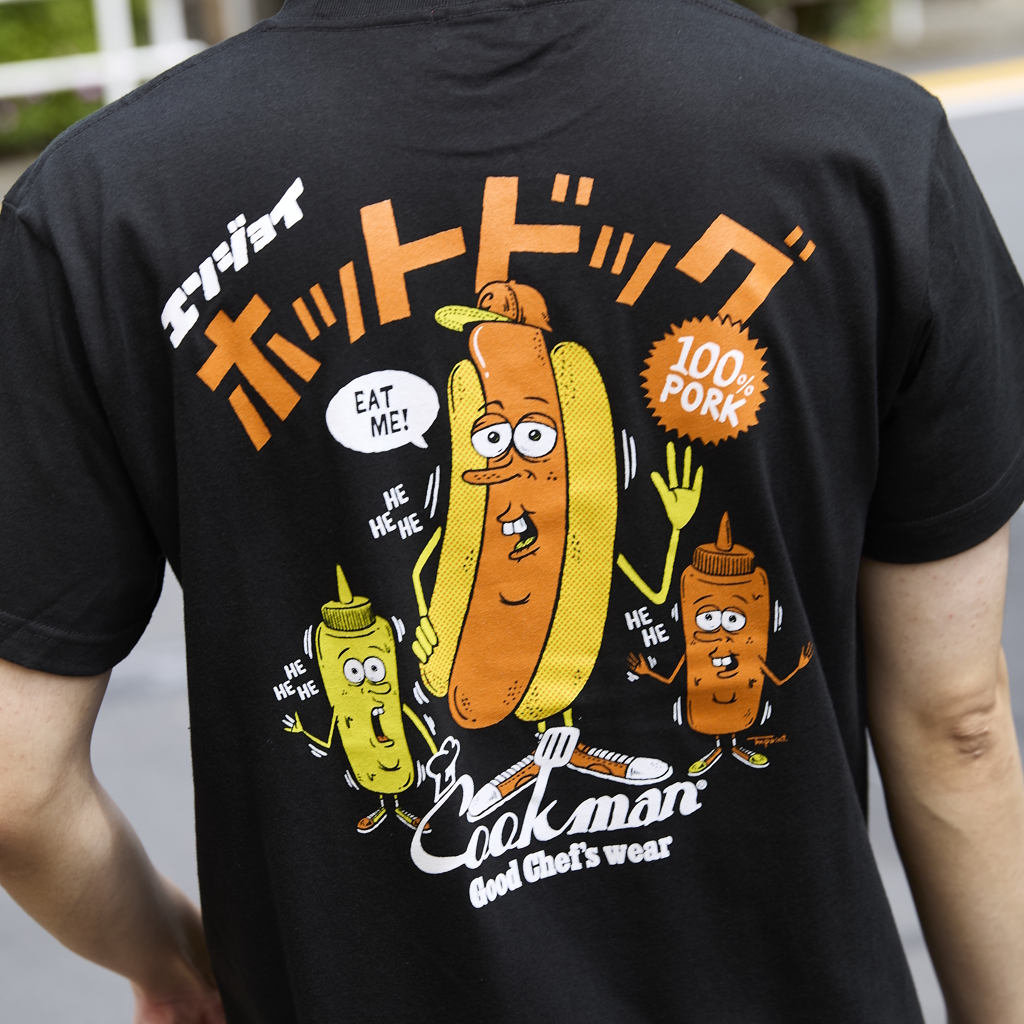 [クックマン]Tシャツ TM Paint Hot Dog