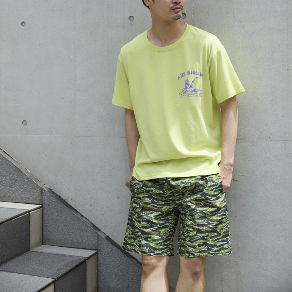 [クックマン]Chef Pants Short Ripstop Tiger Camo Green