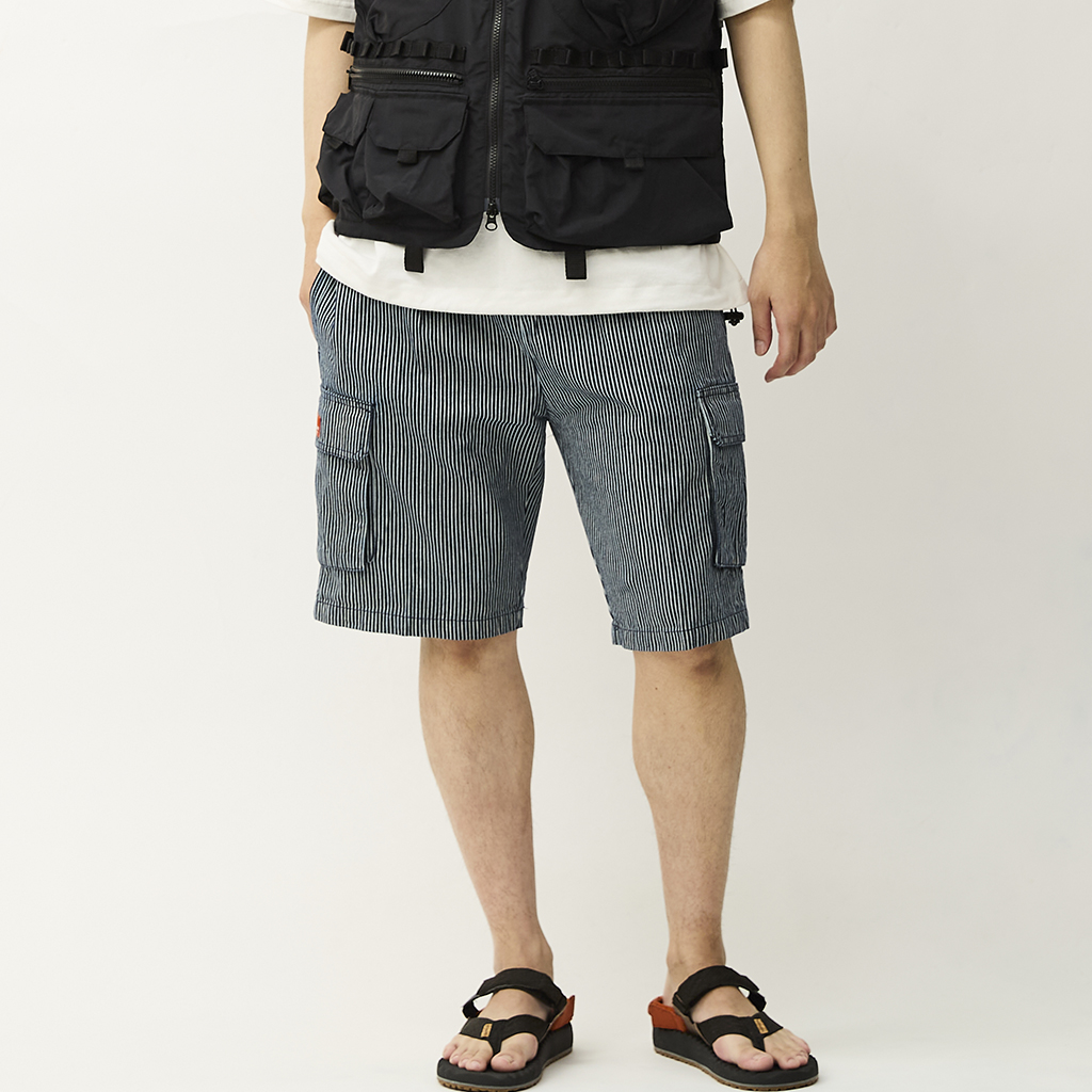 [クックマン]Chef Pants Short Cargo Hickory Navy