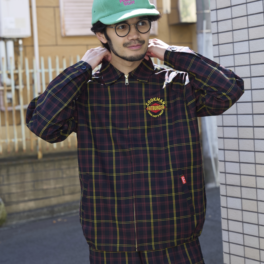 [クックマン]Delivery Jacket FAT Tartan Check