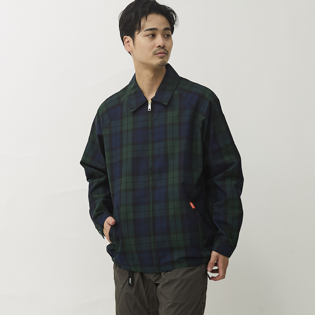 [クックマン]Delivery Jacket Woven Black Watch Check