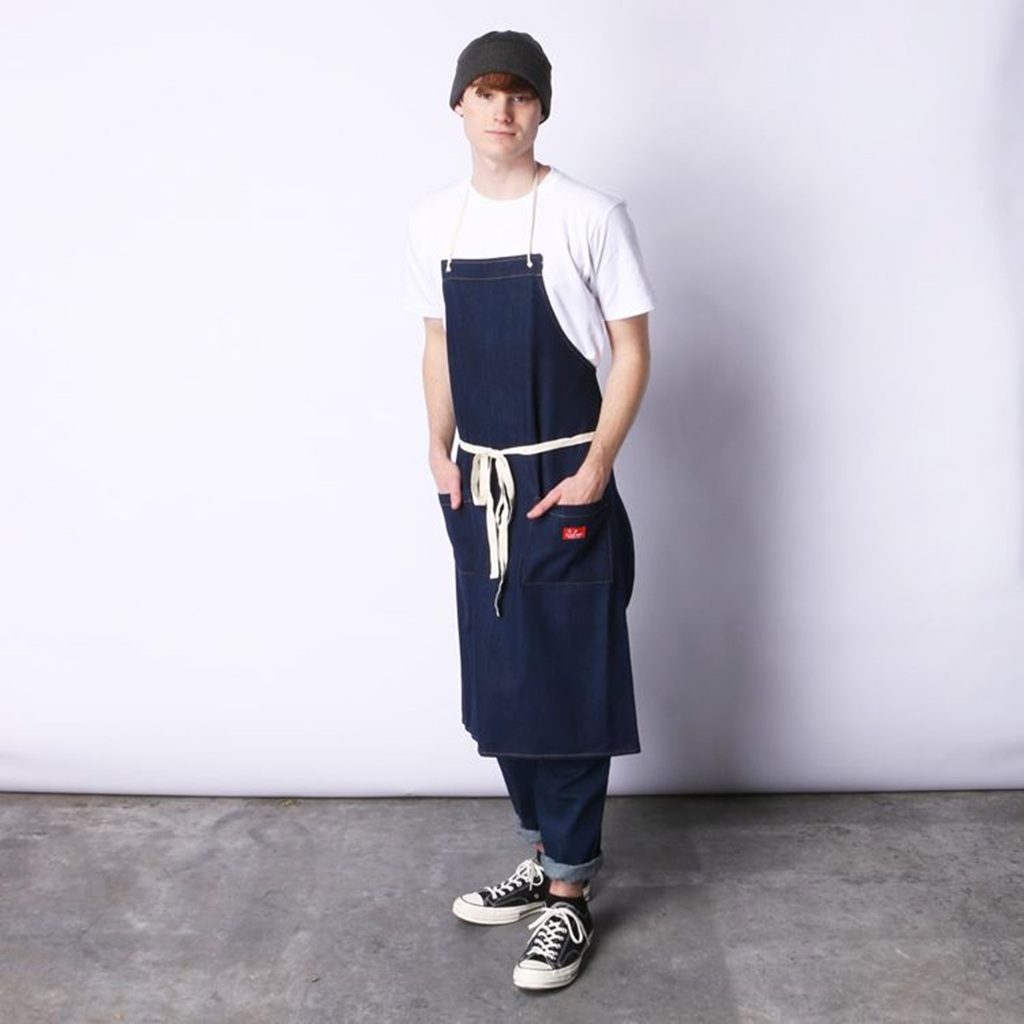 [クックマン]Long Apron Denim Navy