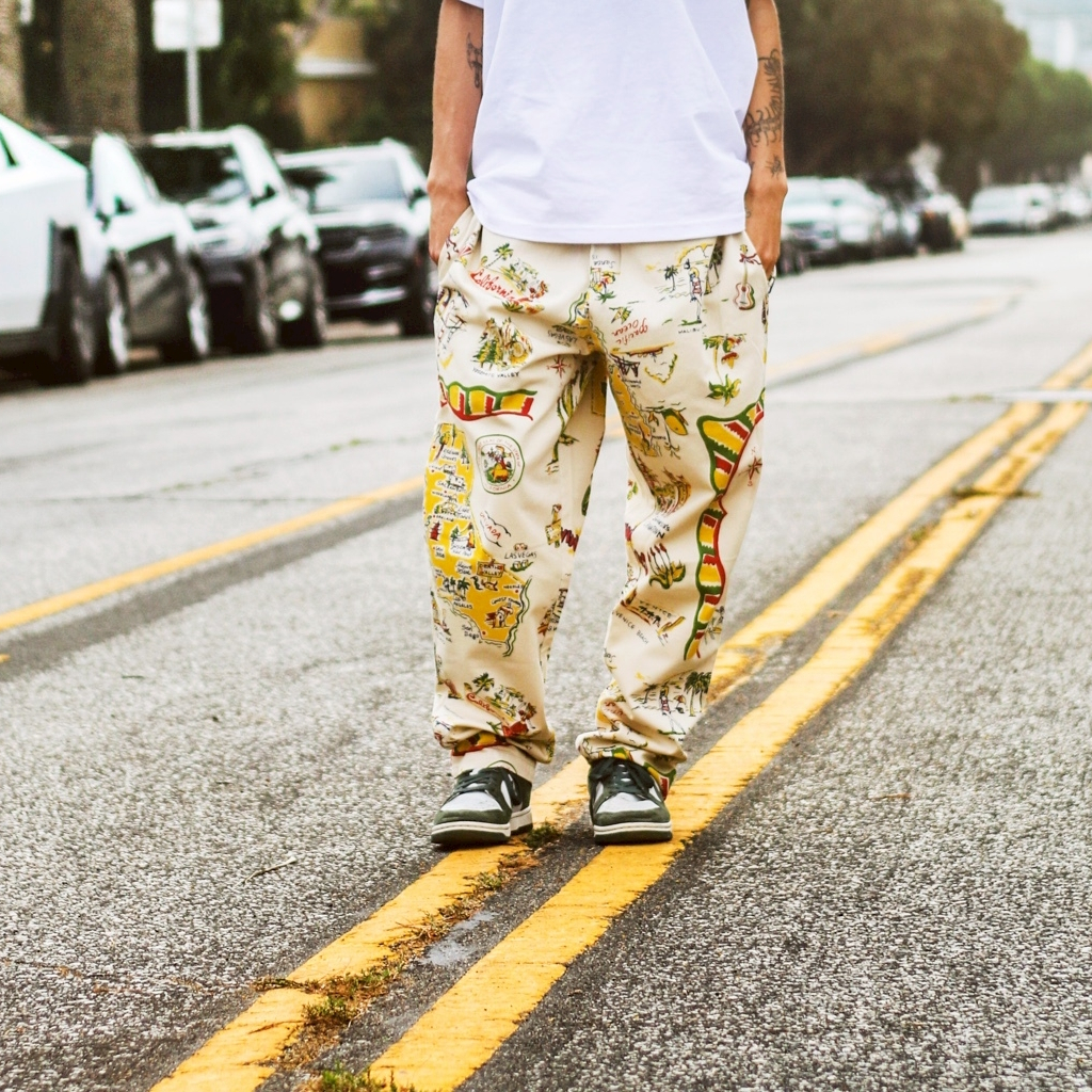 [クックマン]Chef Pants Souvenir Map California