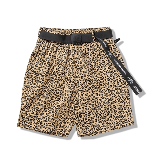 クックマン | Chef Pants Short Black Belt Vision Leopard Beige