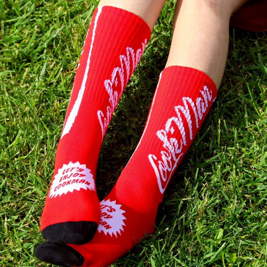 [クックマン]Rib Crew Socks Soda
