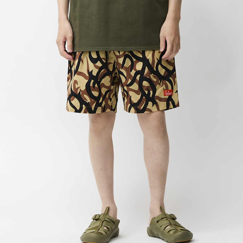 [クックマン]Chef Pants Short Light Tribal Camo Beige