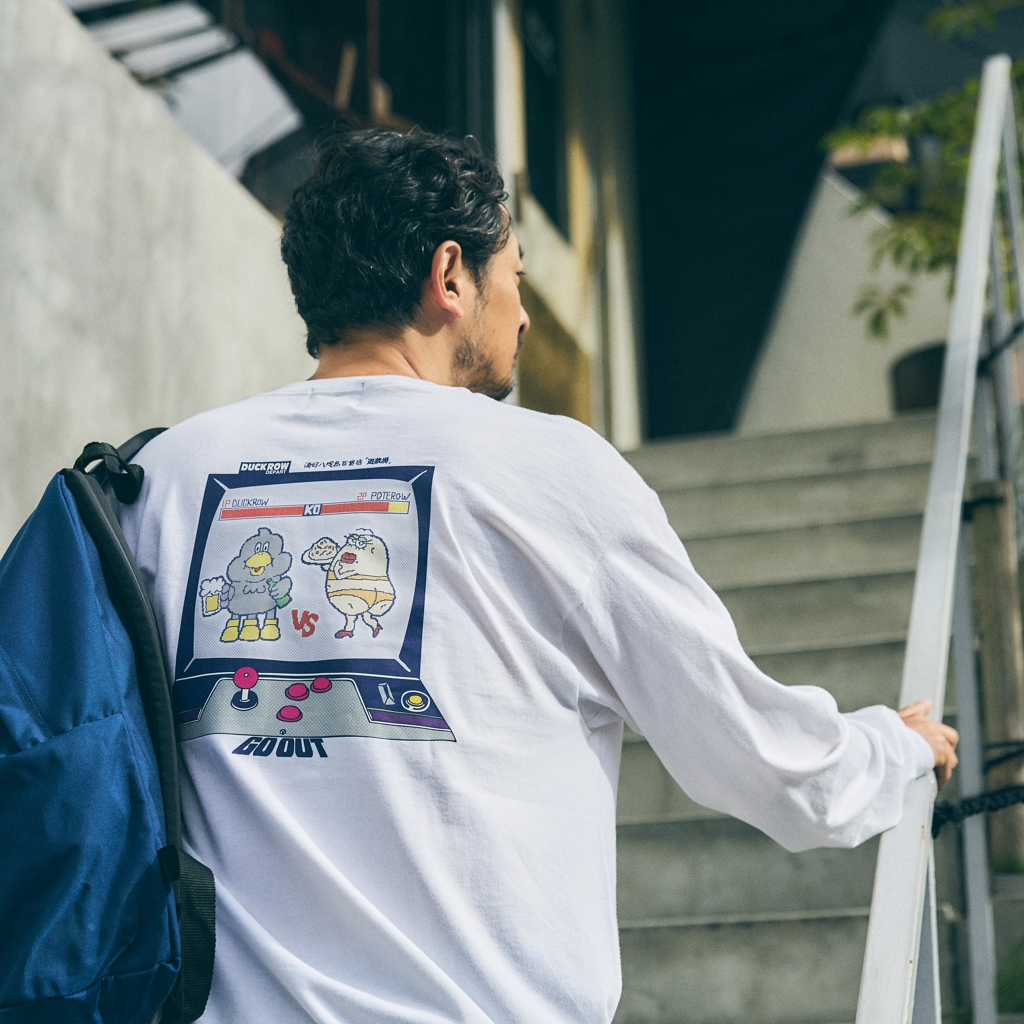 [ダックローデパート×ポテトサラダホリック×ゴーアウト]DUCKROW×POTEROW L/S TEE
