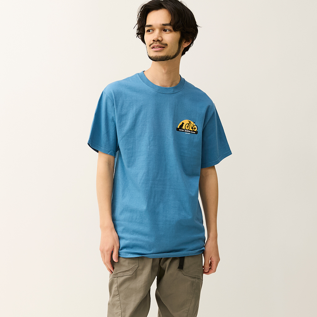 [ドッグイズグッド]SHORT SLEEVE T-SHIRTS Never Bike Alone