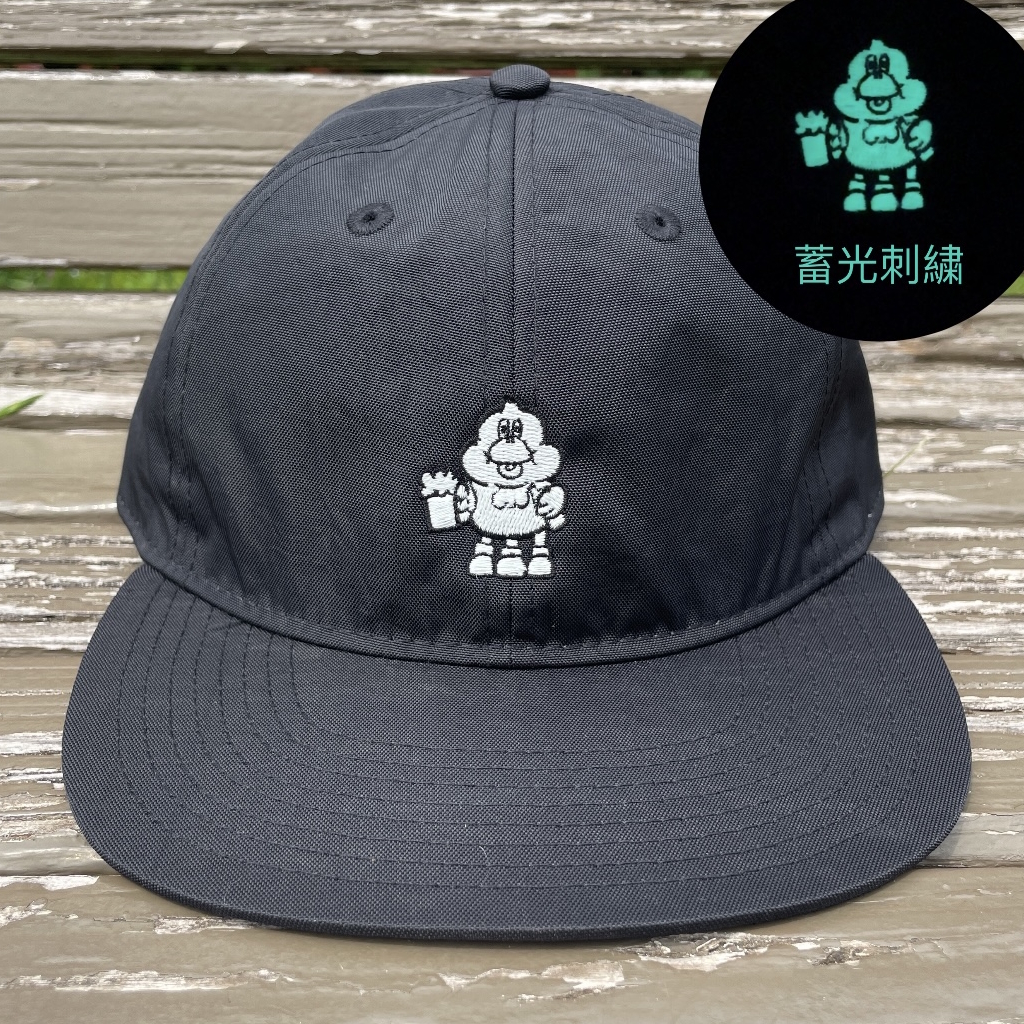 [ダックローデパート]DUCKROW 蓄光刺繍 FLAT.V CAP