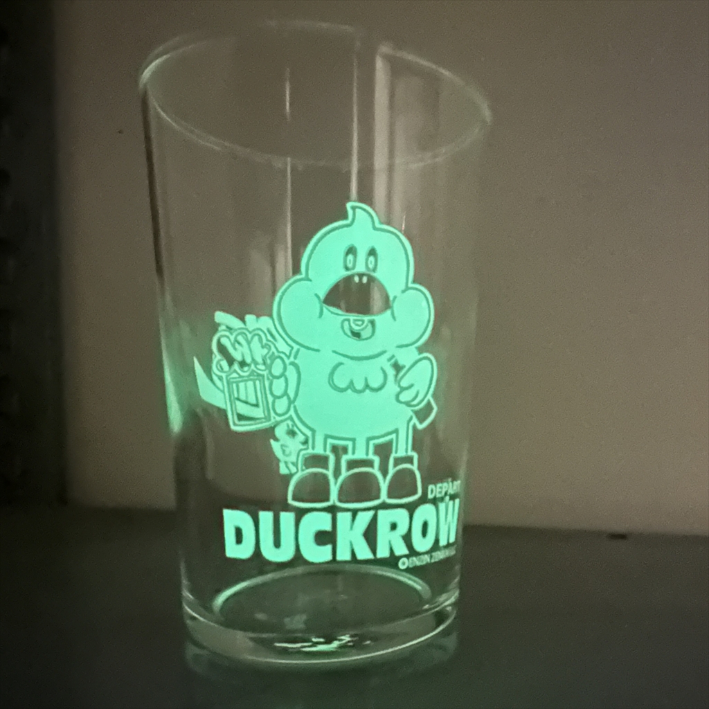 [ダックローデパート]BEERはGASOLINE瓶ビールグラス 蓄光