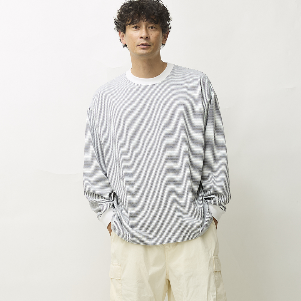 [イブコン]fridge 10周年記念 evcon × fridge BORDER WIDE L/S T-SHIRT