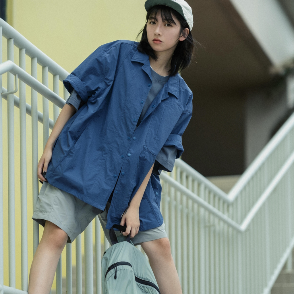 [フィルターゼロイチナナ]Filter017® ナイロンアンチティア開襟半袖シャツ
