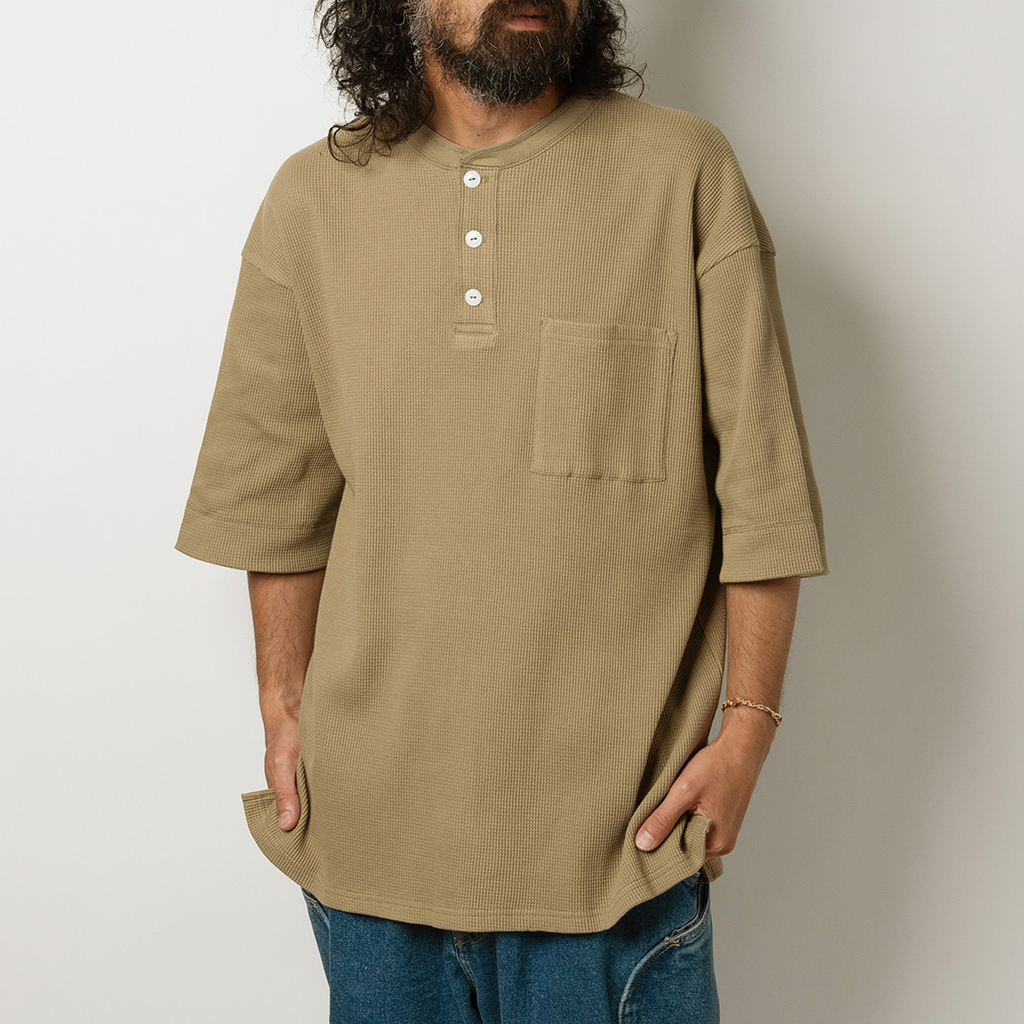 [ゴーヘンプ]HENLEY POCKET TEE
