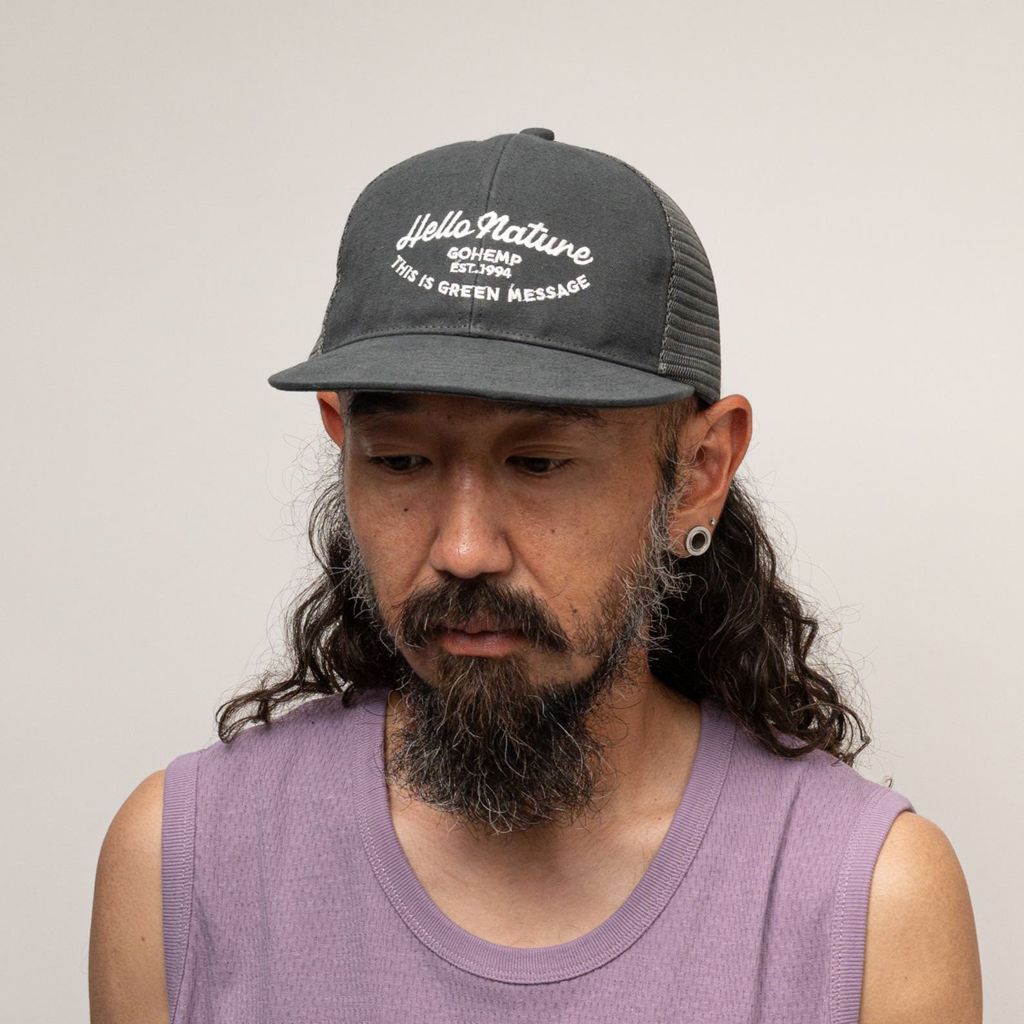 [ゴーヘンプ]GREEN MESSAGE MESH CAP