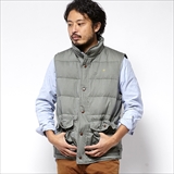 [ゴーヘンプ]SKY WAVE VEST/ H/C MINI HERRINGBONE
