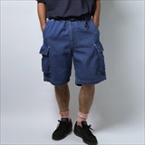 [ゴーヘンプ]CARGO WIDE HALF SHORTS（USED WASH）