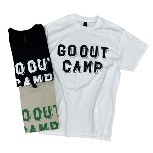 [GO OUT CAMP vol.21]イラストTシャツ (フォント)