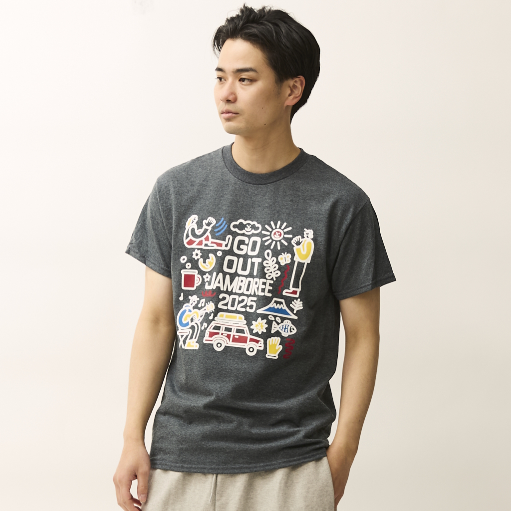 [ゴーアウトジャンボリー]Tシャツ designed by STOMACACHE.