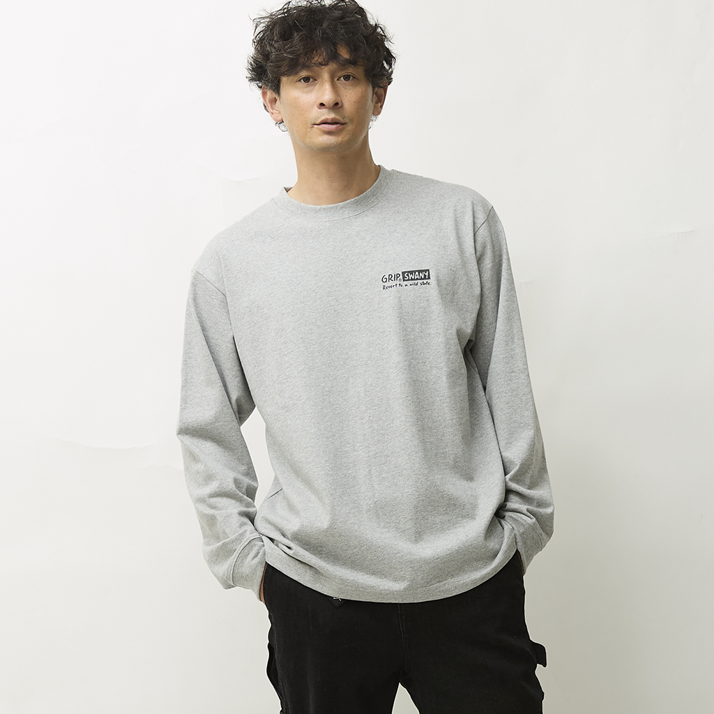 [グリップスワニー]BOX LOGO LONG SLEEVE TEE
