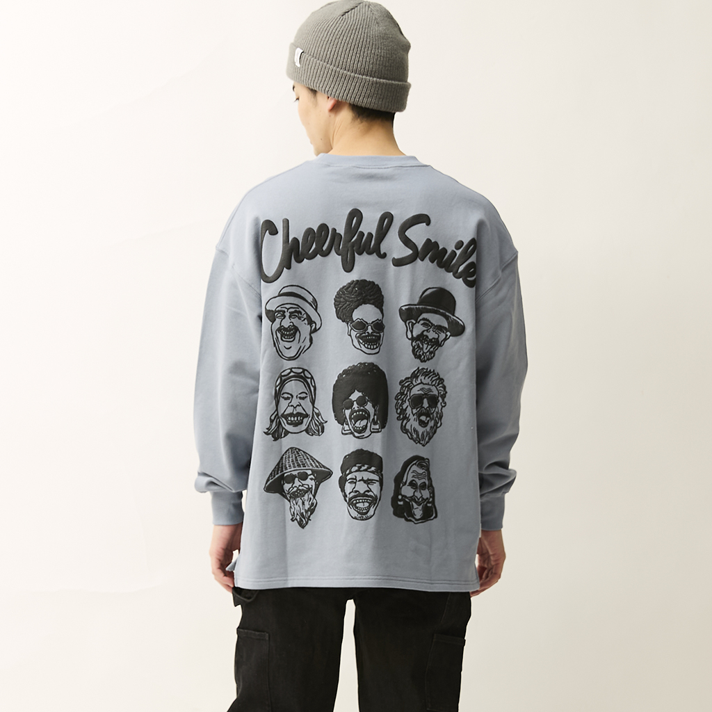 [ジムマスター]“Cheerful SmileE”10.3oz スウェットビッグTee