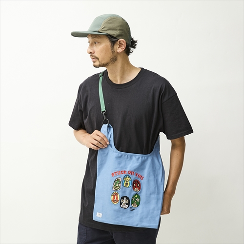 [ジムマスター]“STUCK ON YOU” 刺繍 キャンバス2WAYショルダー
