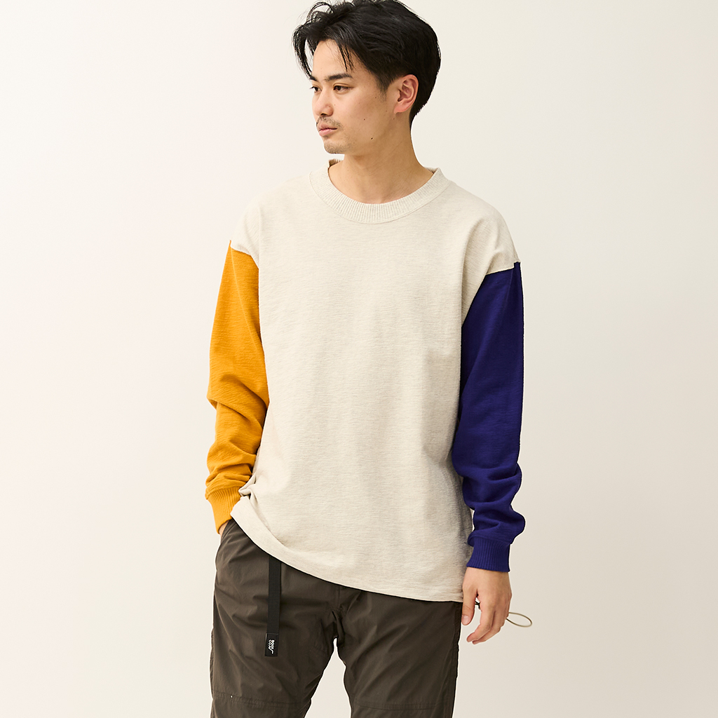 [ジムマスター]ブロックインレイビッグロングスリーブTee