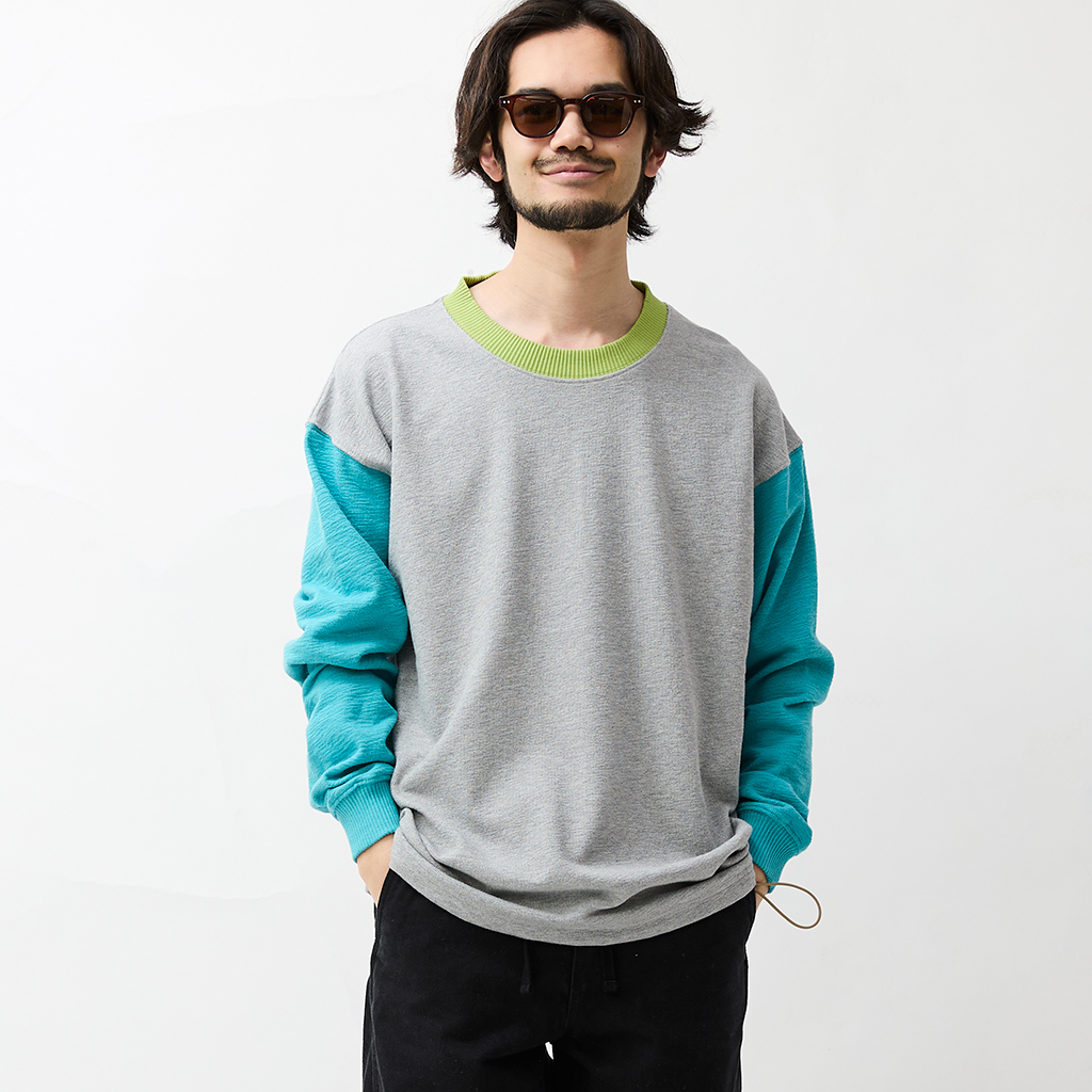 [ジムマスター]ブロックインレイ ビッグロングスリーブTee