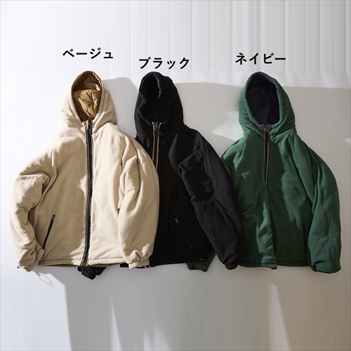 ジムマスター | リバーシブルロクヨンクロスxフリース フード